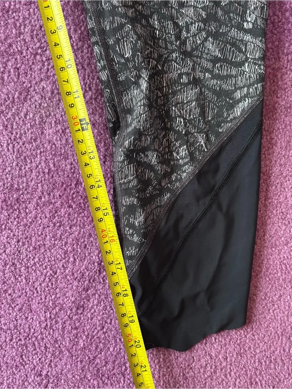 lululemon athletica Gray & Black Patterned High-Rise Leggings